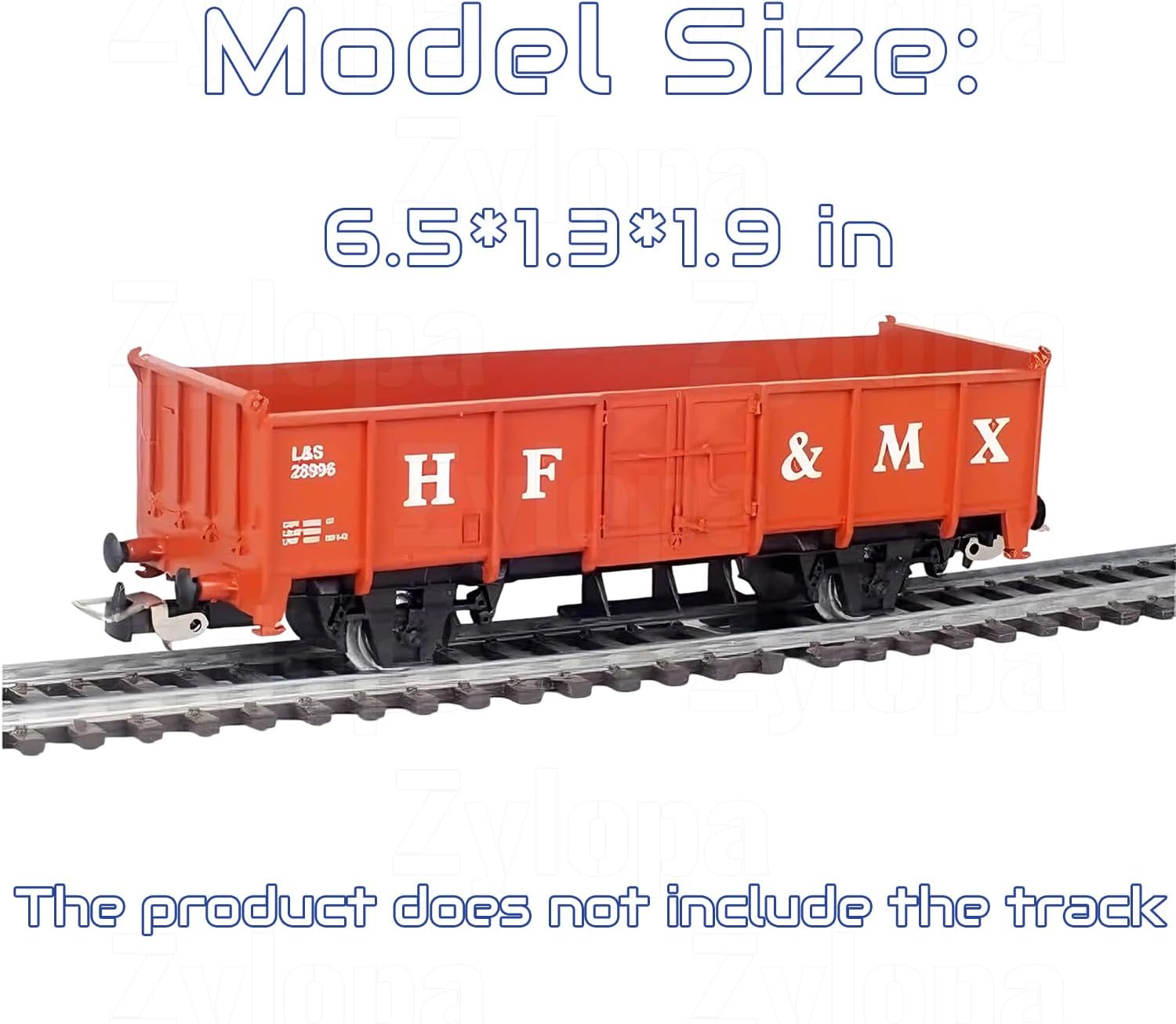 Zylopa HO Scale Railway Carriage: Open Wagon (Metal Wheels) 1:87 Scale Model Crafted from Rust-Resistant Nickel Silver Alloy, Compatible with HODC Series Track layouts（98540）