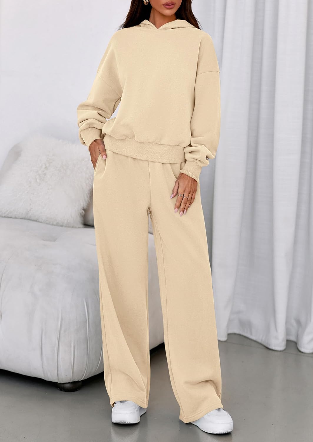 PRETTYGARDEN Womens Sweatsuits 2 Piece Set 2026 Casual Winter Long Sleeve Hoodie Loose Wide Leg Sweatpants Fall Tracksuit - Image 7