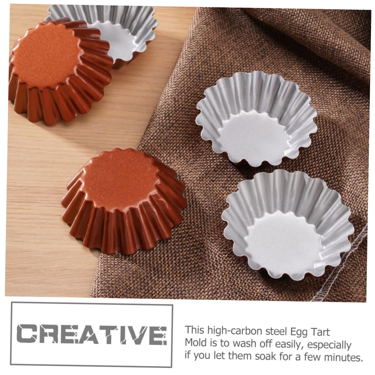 Amosfun Piezas molde redondo para tarta de huevo molde muffins utensilios de cocina moldes de tarta para hornear taza para hornear muffins moldes para hornear tartas molde para hornear