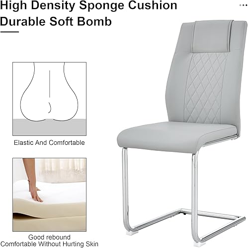 Miniatura 8 de Juego de 4 mesas de comedor redondas de 42 pulgadas para 4, juego de sillas de mesa de cocina modernas para 4 mesas de comedor de mármol sintético,