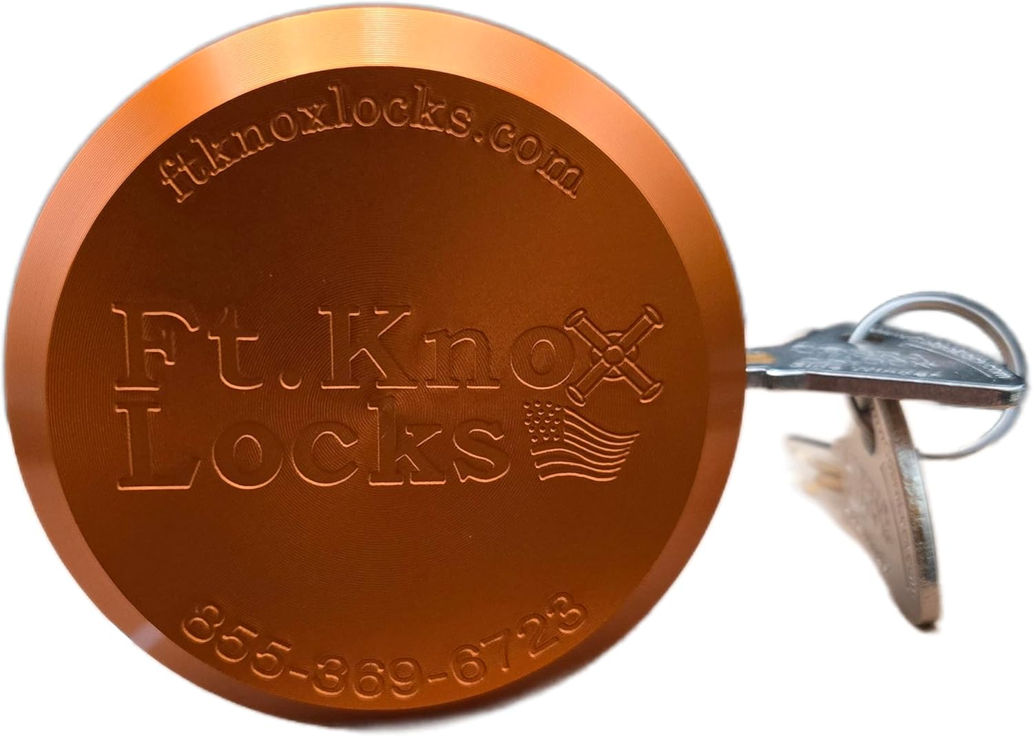 Ft. Knox Locks Cast Demco EZ Latch Trailer Coupler Lock with Cobra-Sidewinder Aluminum Puck Lock - Bolt Cutter & Crowbar Proof, Made in USA