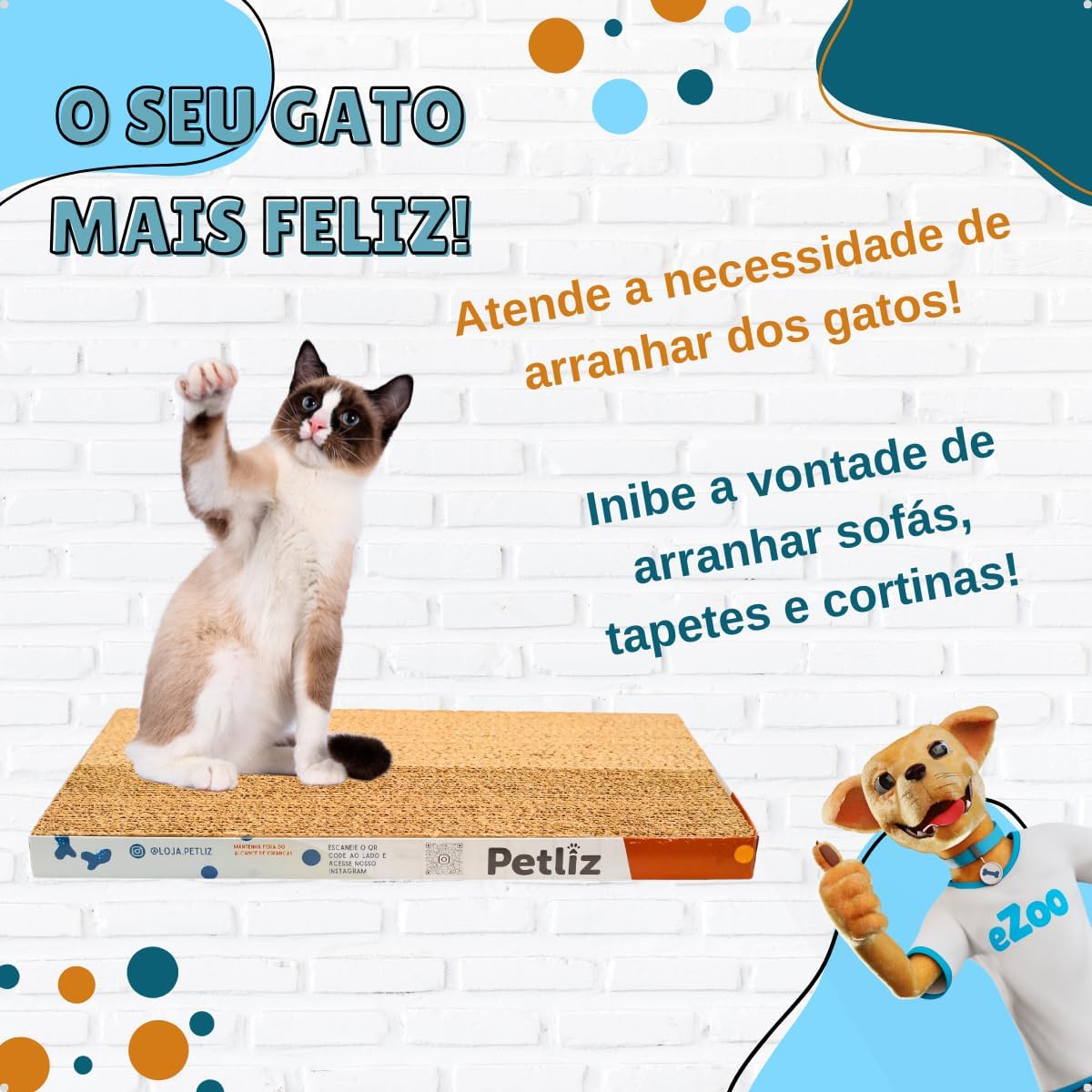 Arranhador Plano Papelão Ondulado Anti Estresse Brinquedo para Gato Afiador Unha Arranhador Plano Papelão Ondulado Anti Estresse Brinquedo para Gato Afiador Unha