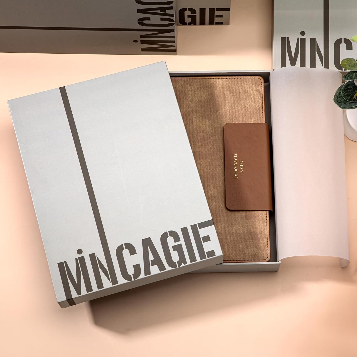 Leather Journal for Men 320 Pages B5 Large Journaling Notebooks with 100 GSM Thick Paper Journals for Writing Notebook for Men & Women with Buckle Closure Work Diary, 7.28" x 10.23", Brown - Image 2