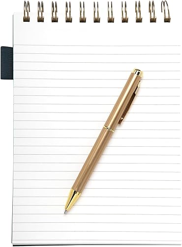 Miniatura 4 de Eccolo - Cuaderno de espiral con líneas en la parte superior, bloc de taquigrafía de tapa flexible con bolígrafo incluido (240 páginas perforadas)