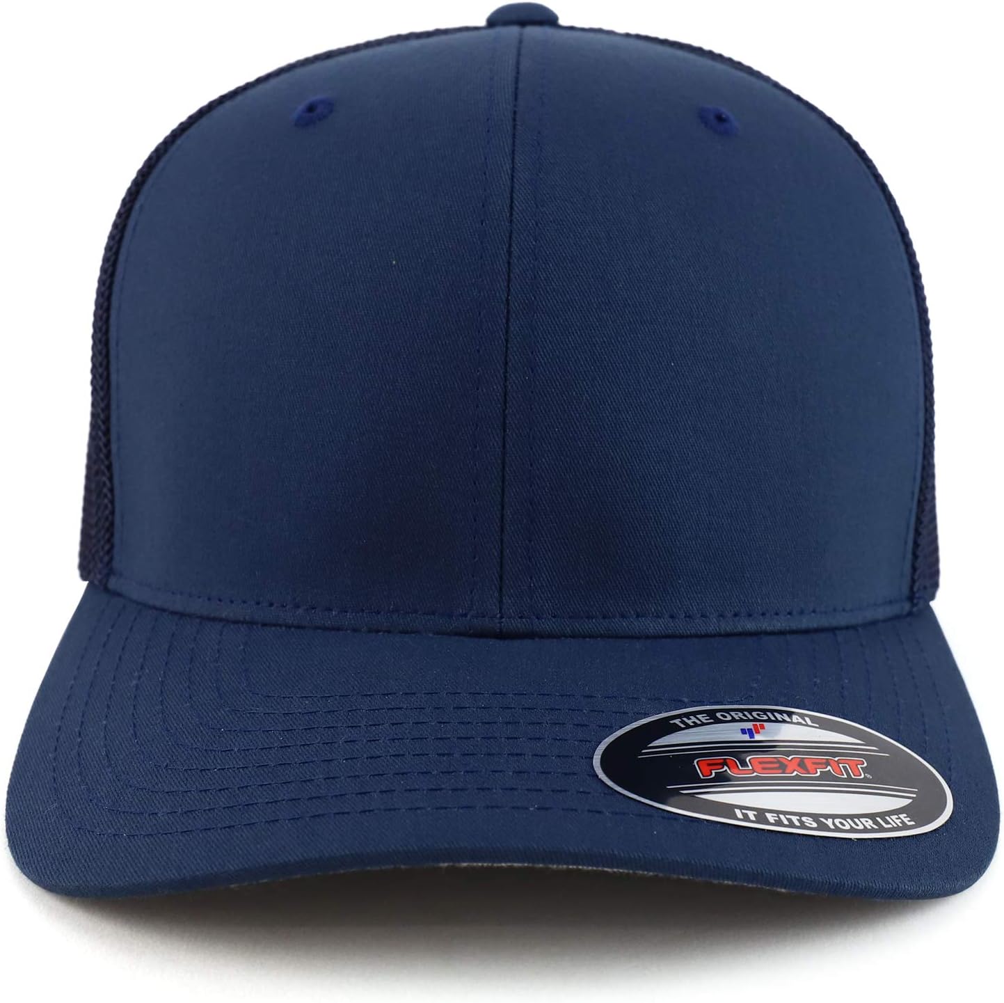 Trendy Apparel Shop 2XL Structured Flex Fitted Trucker Baseball Cap - Image 2