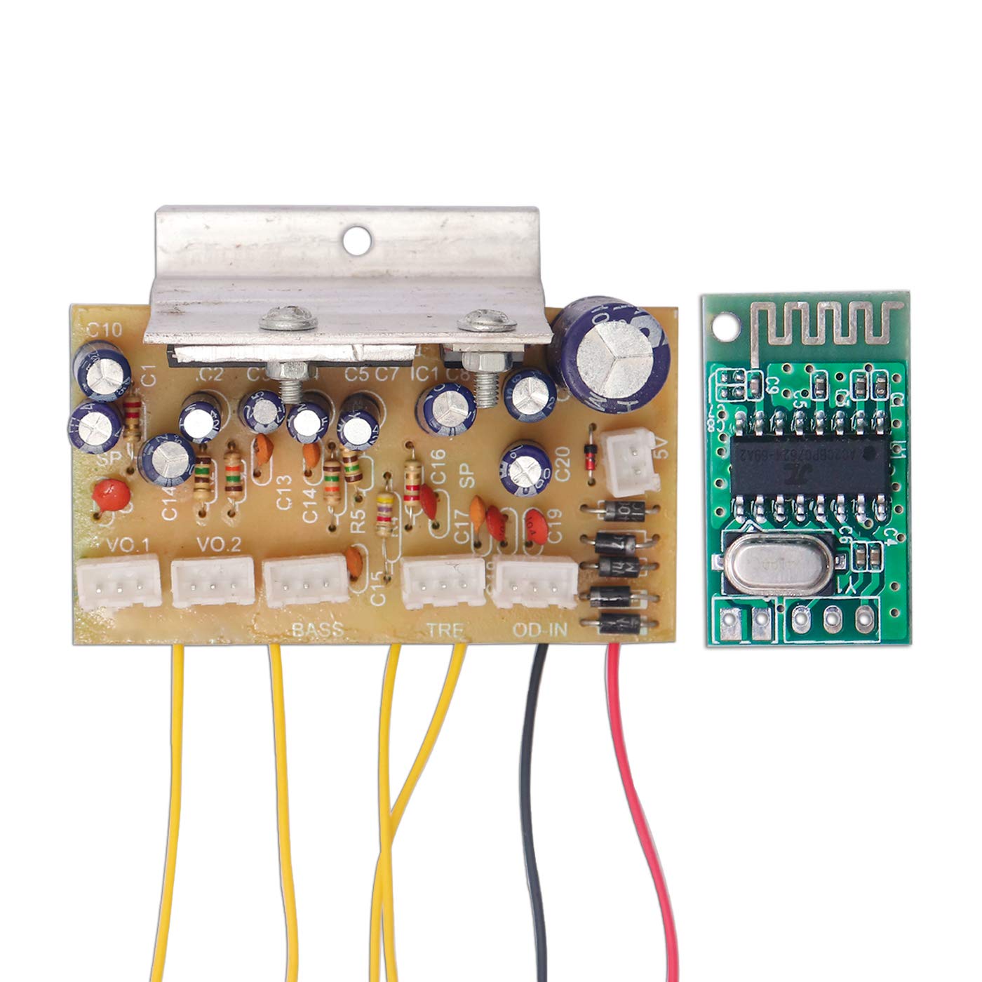 Combo of 6283 Double IC Stereo Board Bass Boost Treble Support with Bluetooth Stereo Audio Receiver Wireless HiFi Transmitter Version 2.0 USB Mp3-image-15