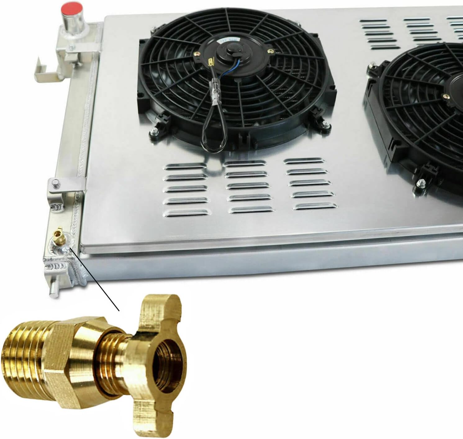 Aluminum Radiator for 1994-2002 Dodge Ram 1500 2500 3500 5.2L 5.9L 1995 1996 1997 1998 1999 2000 2001 Radiators 3 Row Core Shroud Fan Relay Kit