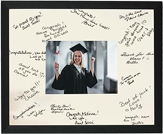 GarduationMall 11x14 Signature Picture Frame Holds 5x7 Photo with White ...