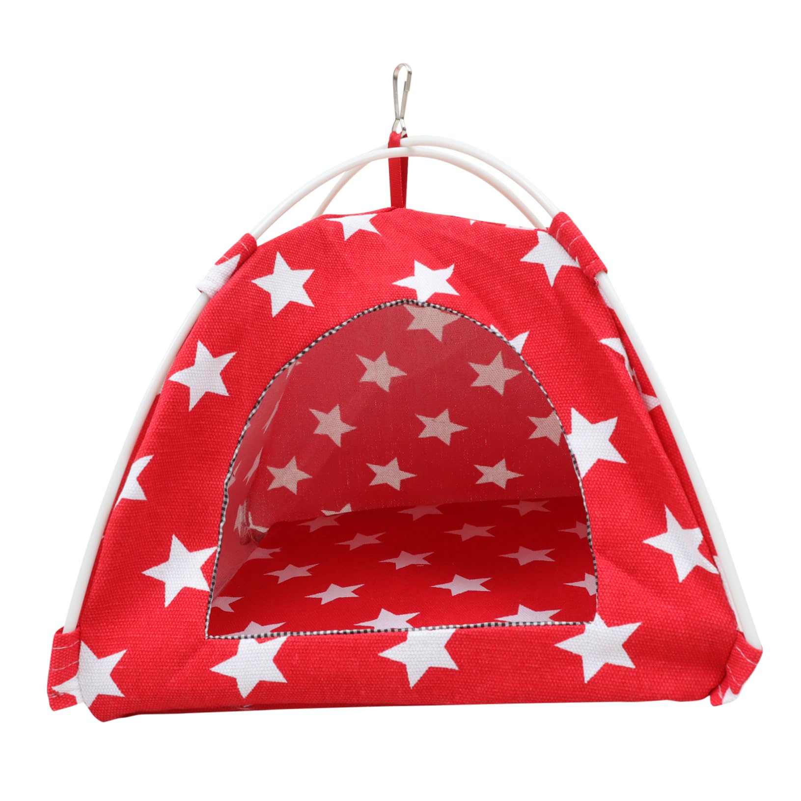 Mikikit Pet Hanging Hammock for Birds Foldable Parrot Nest Cave Comfortable Indoor Bird Tent for Cockatiels Conures Budgerigars Provides Warmth Security for Resting Birds