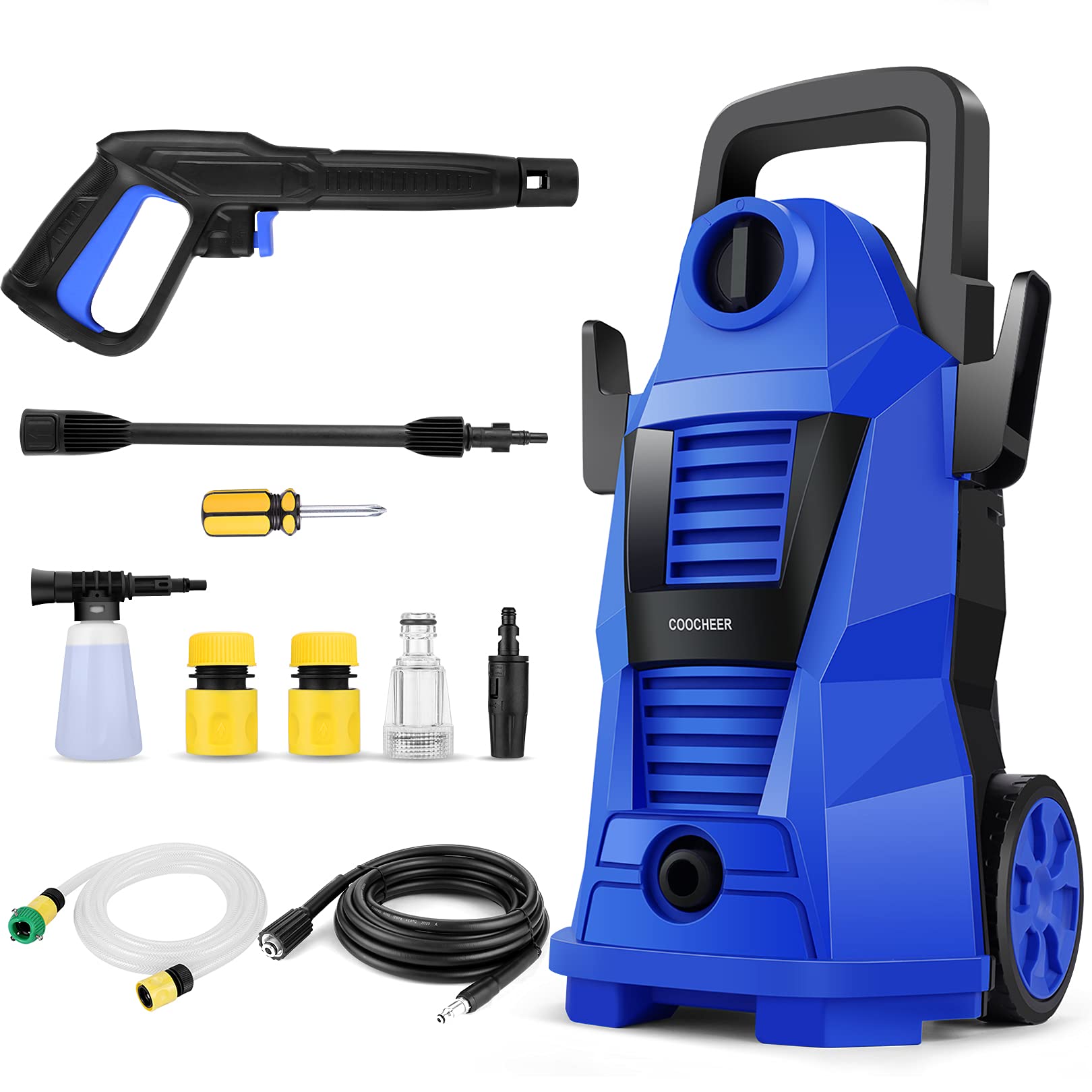 週末値引き中 COOCHEER 高圧洗浄機 1400W 最大吐出圧力13MPa Amazon | 【COOCHEER 2022】 高圧洗浄機 1400W 最大吐出圧力10.5MPa