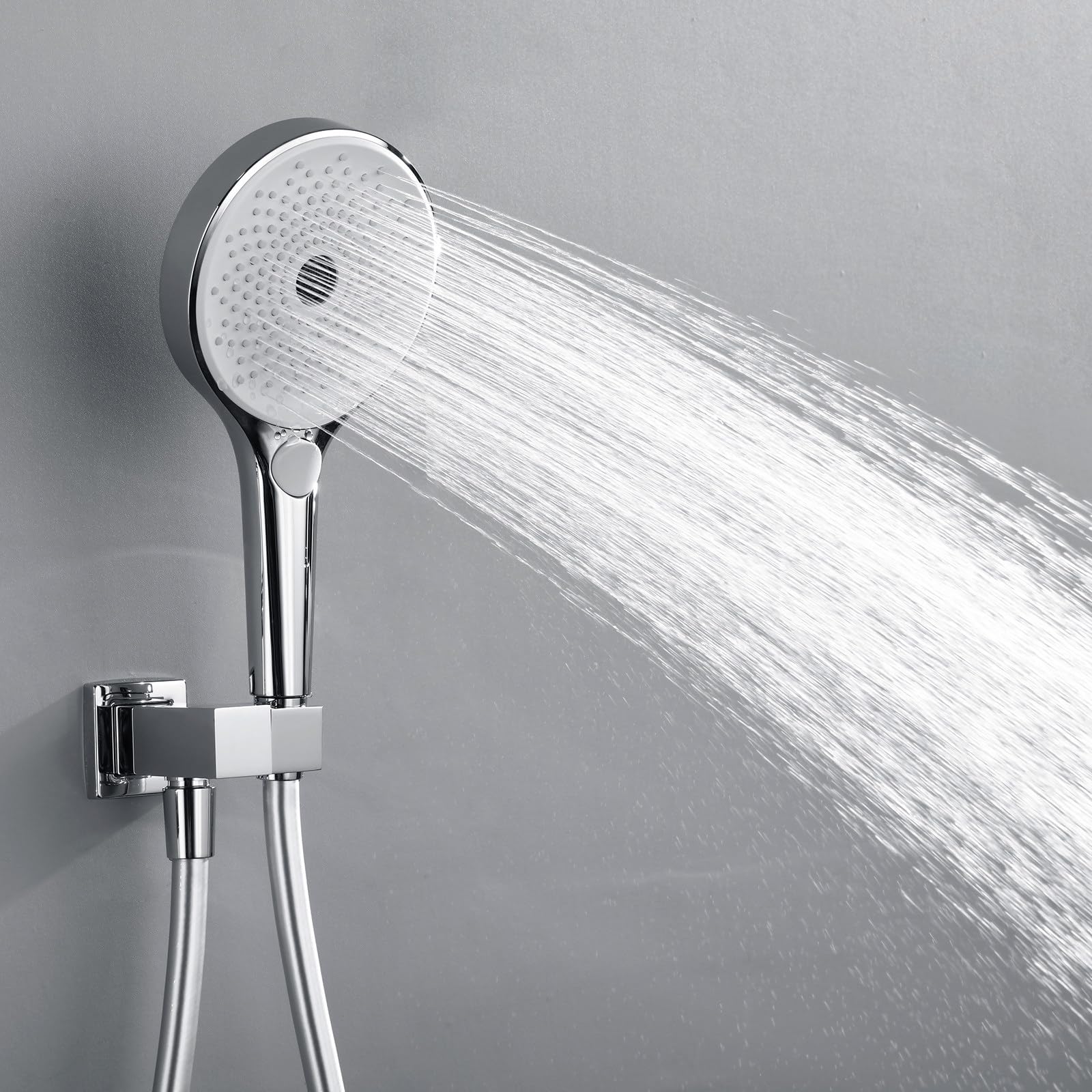 Alcachofa De Ducha, Cabezal De Ducha, Alcachofa De Duchas con Alta Presión, ABS Cabezal De Duchas, Ahorro De Agua, Manguera De 1,5 M, Fácil De Instalar, Ajuste Universal, con Soporte De Latón