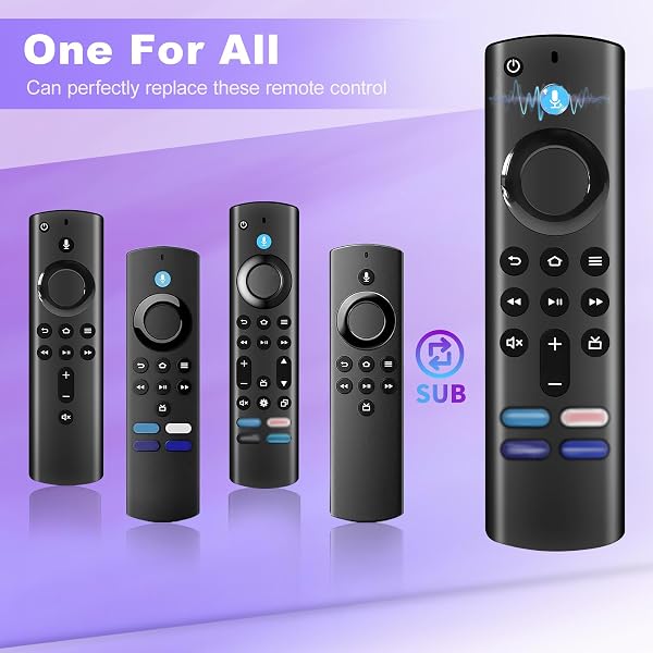 Replacement Voice Remote Control, Applicable Fi-re-TV-S-Ti-ck Smart TVs (Lite & Gen 2 & Gen 3 & 4K), Applicable Smart TVs Cube Gen 2 & Gen 3 - 4
