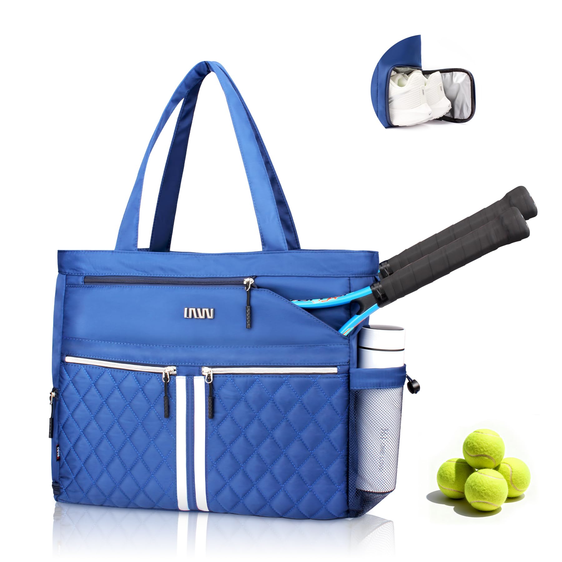 Tennis Bags for Women, Tennis Bag Holds 2 Rackets, Gym Bags with Ventilated Shoe Compartment, Suitable for Pickleball Tennis Badminton