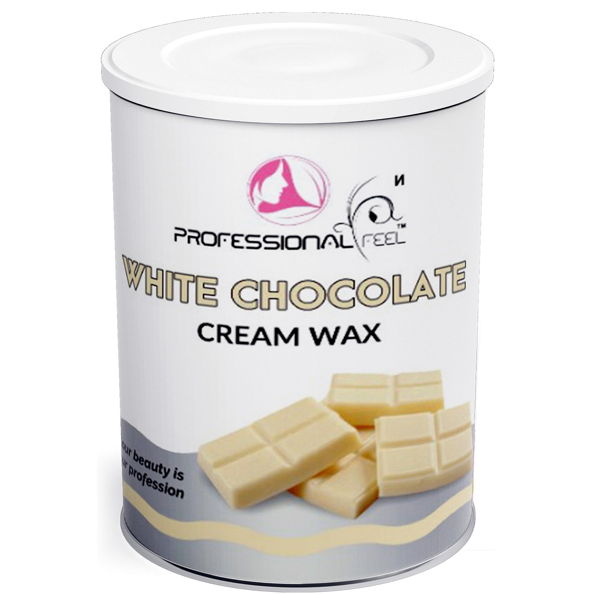 Professional Feel White Chocolate Cream Wax With Wax Strips, hydro soluble wax For Face, Upper Lips, Arms, Legs, Bikini Line, Underarms and Full Body (800 Grams)