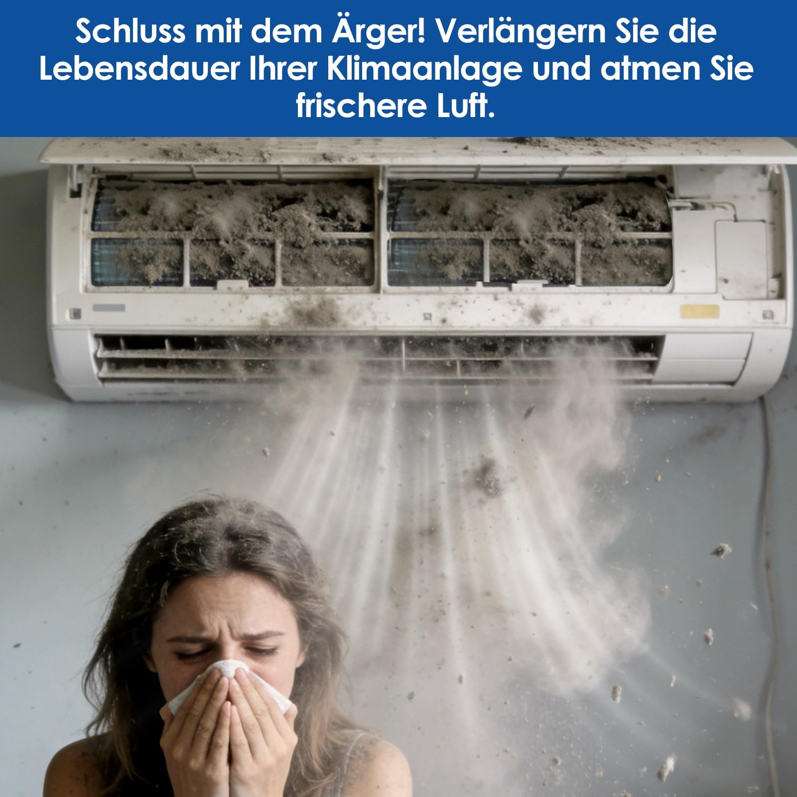 Klimaanlagen-Wartungsset,Klimaanlage Reinigungsset für Split-Klimaanlagen Klimaanlage Split Reinigungsbeutel mit verstärkten Seitenwänden(Dunkelblau, Typ C 55 bis 89 cm)