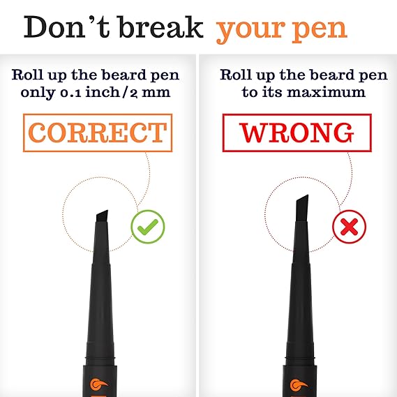 Beard Filler Pen - 2 Pack Black and Beard Shaper Kit
