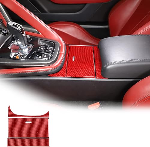 Caja de almacenamiento de control central de fibra de carbono suave, marco adhesivo, cubierta interior para Jaguar F-Type 2013-2024 Accesorios de disponible en Yaxa Guatemala