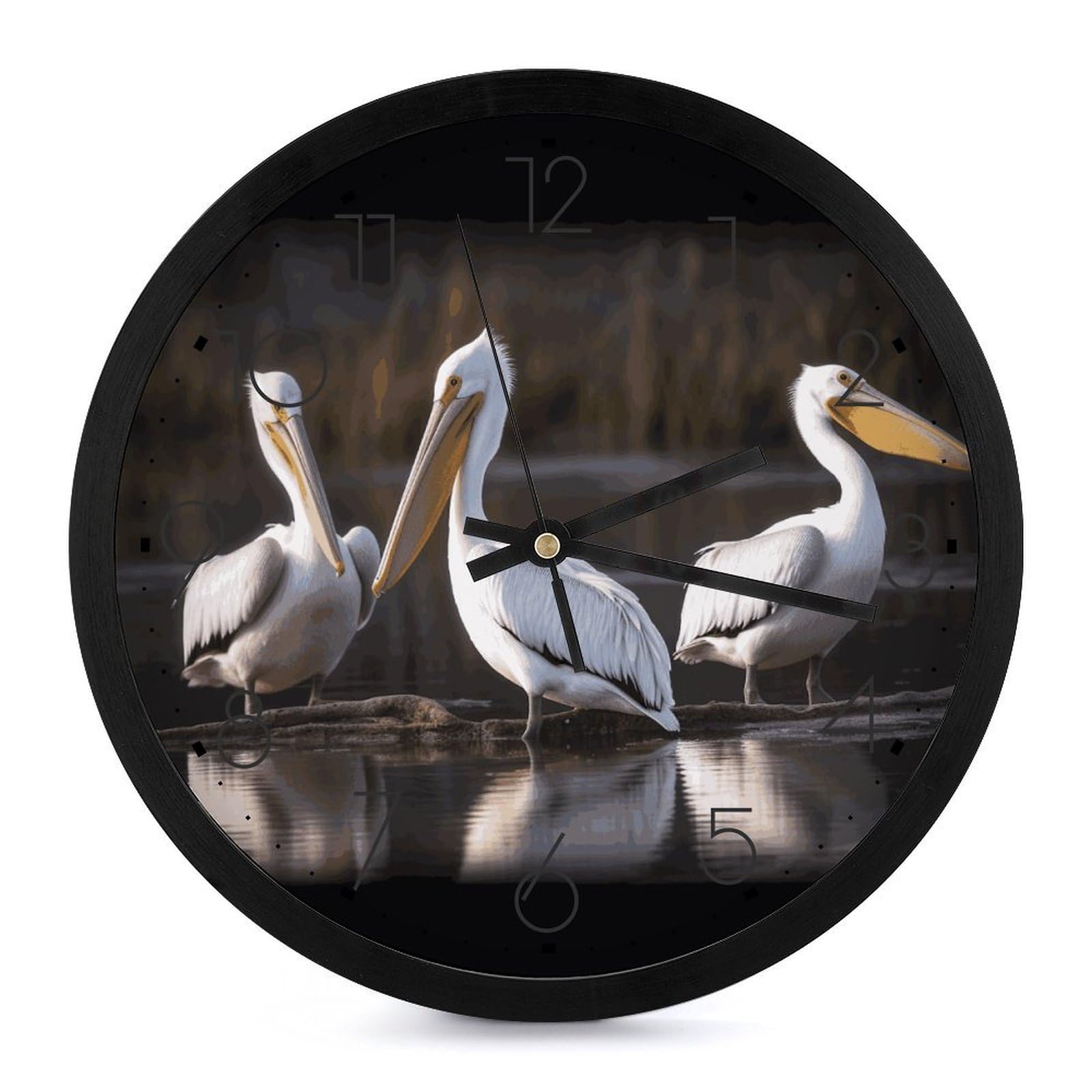 Horloge murale silencieuse à piles 25,4 cm sans tic-tac pélican