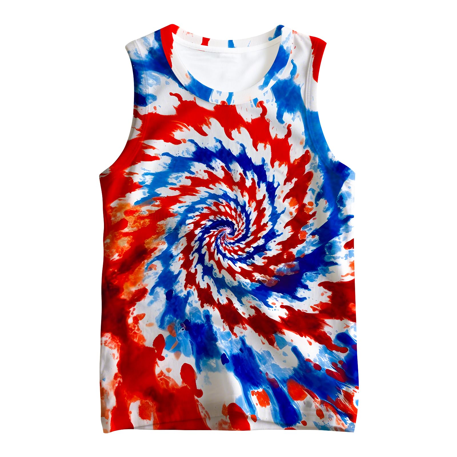 Kids Cute Animal Tie Dye Tank Tops Shirt Sleeveless Undershirt