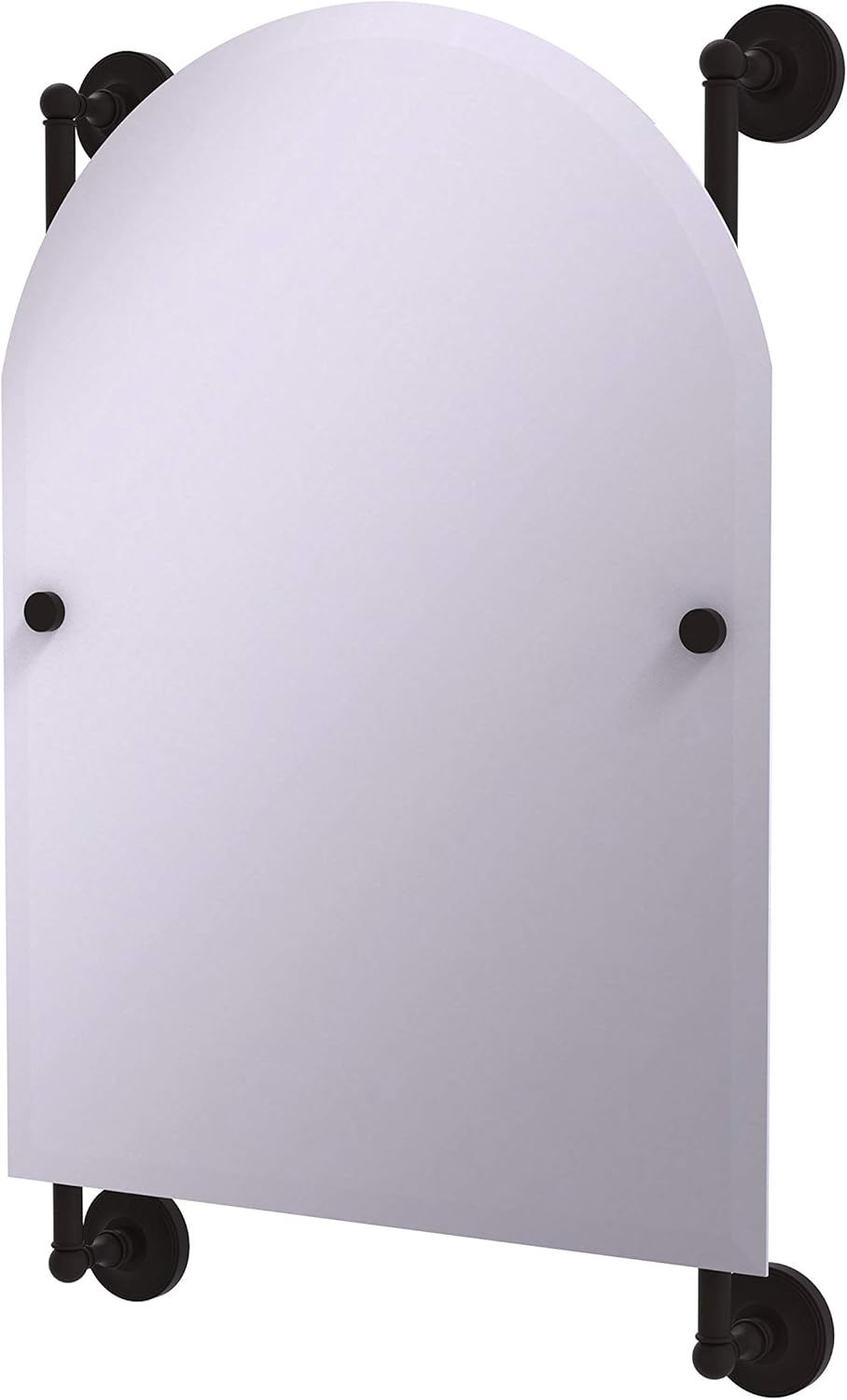 Allied Brass PR-27-94-MBL Prestige Regal Collection Arched Top Frameless Rail Mounted Mirror, Mediterranean Blue