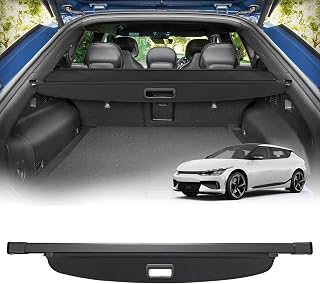 Cargo Cover for Kia EV6 2022-2025 2026 Trunk Cover Retractable Trunk Shielding Shade EV6 Accessories Cargo Luggage Cover Black