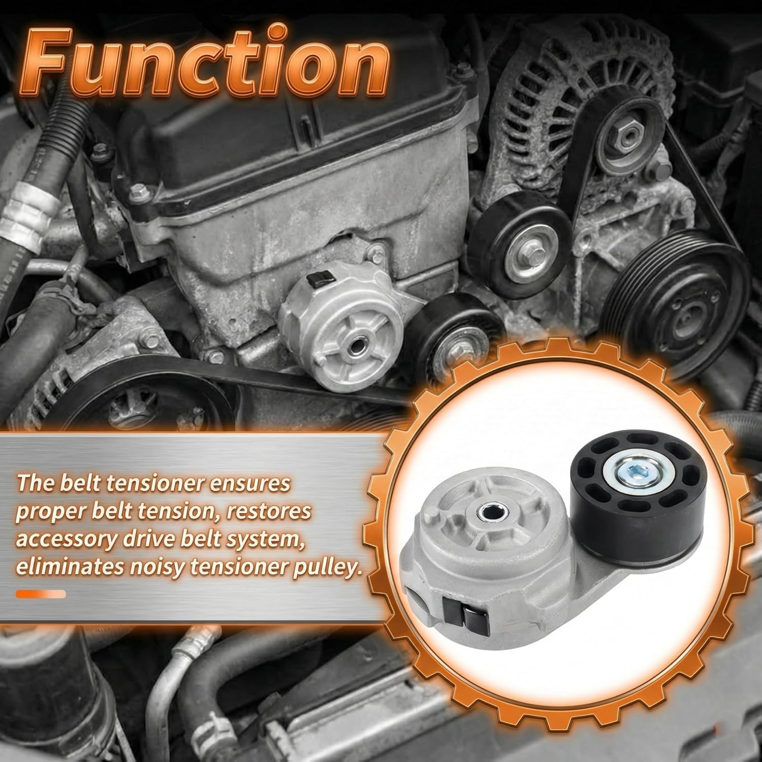 5270678 Belt Tensioner Compatible with Cummins 5.9L 6.7L Engine Replaces 0239233 3973824 4929688 38702 Blue Bird Freightliner IC Corporation International Harvester Peterbilt