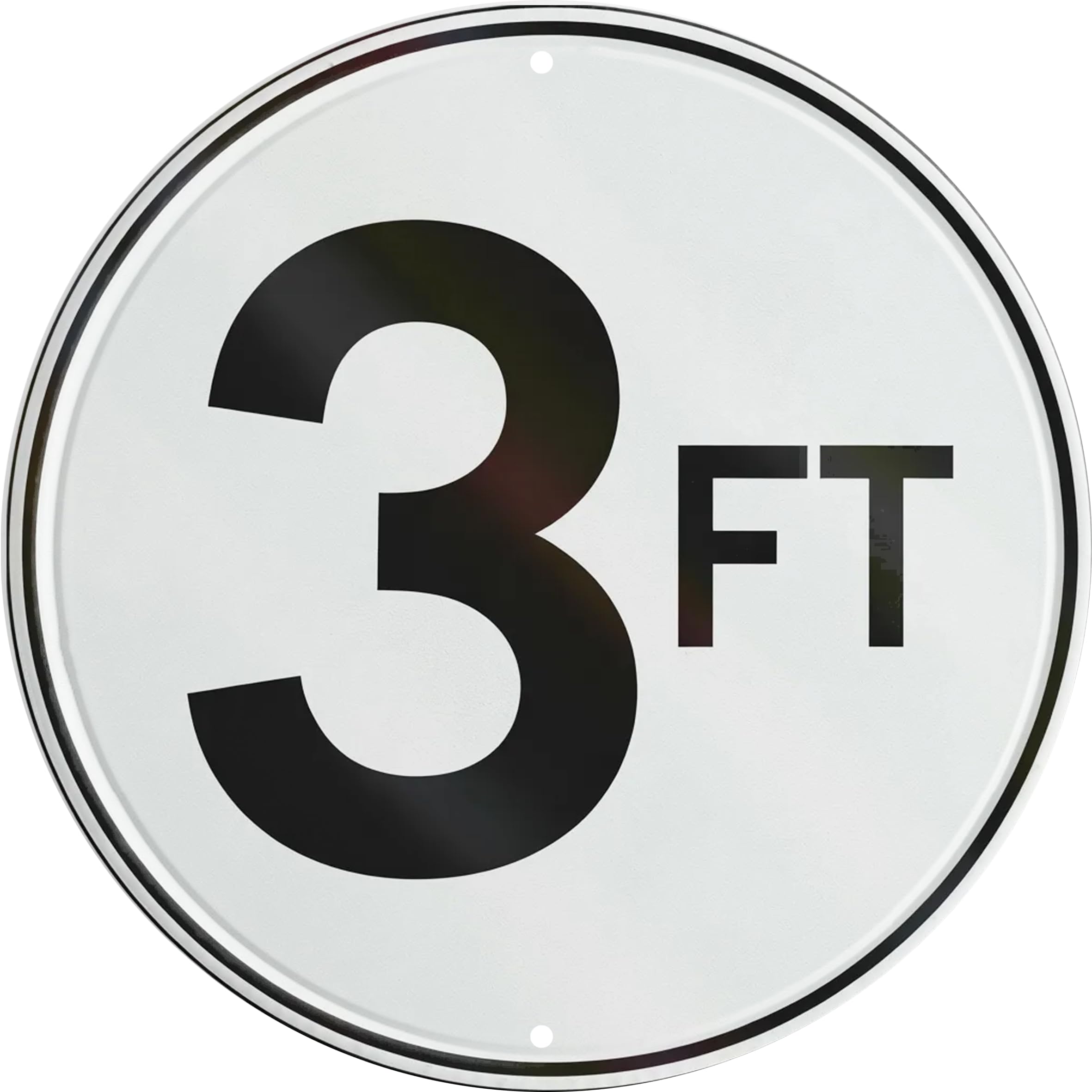 3ft Metal Sign 8x8in Round Measurement Plaque for Workshop Wall Decor Gift