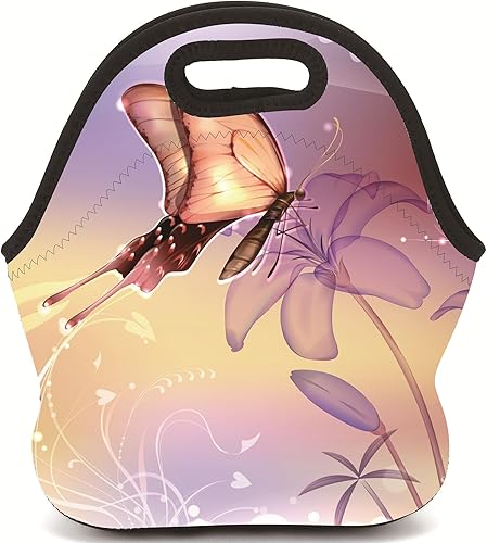 Miniatura 1 de Bolsa de almuerzo de neopreno reutilizable con aislamiento, para la escuela, la oficina, al aire libre, térmica, transporte térmico, lonchera