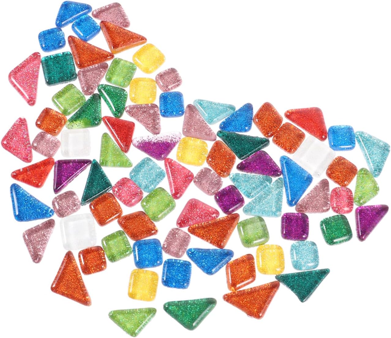 OSALADI 1Pack Irregular Shape Glitter Crystal Tiles Mixed Color Decorative Stones for DIY Crafts Sparkling Tile Bulk for Home Decor and Creative Projects