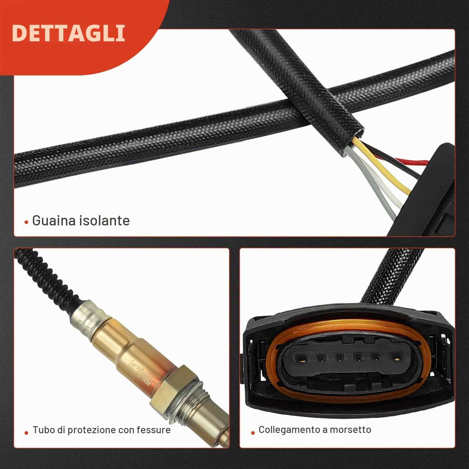 Frankberg Sonda lambda sensore di controllo a monte del convertitore | Compatibile con: Signum Z03, Zafira B Van/MPV A05, Vectra C Caravan Z02, Vectra C CC Z02, Zafira/Famiglia Zafira B A05
