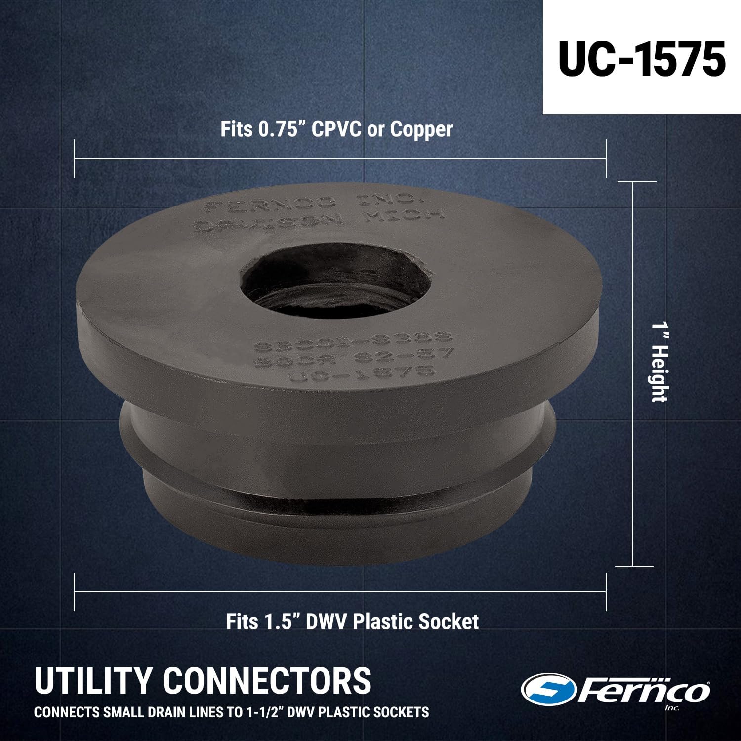 Fernco PUC-1575 Utility Connector, No Size