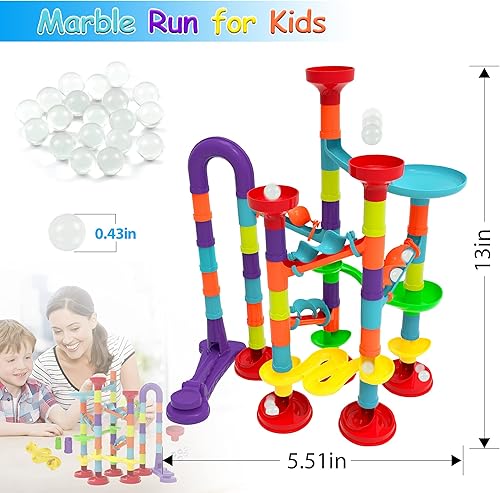 Miniatura 5 de Blacka Juego de carreras de mármol para niños de 4 5 6 7 8 9 10 años en adelante, juguetes educativos STEM regalo de cumpleaños, festival, A880,