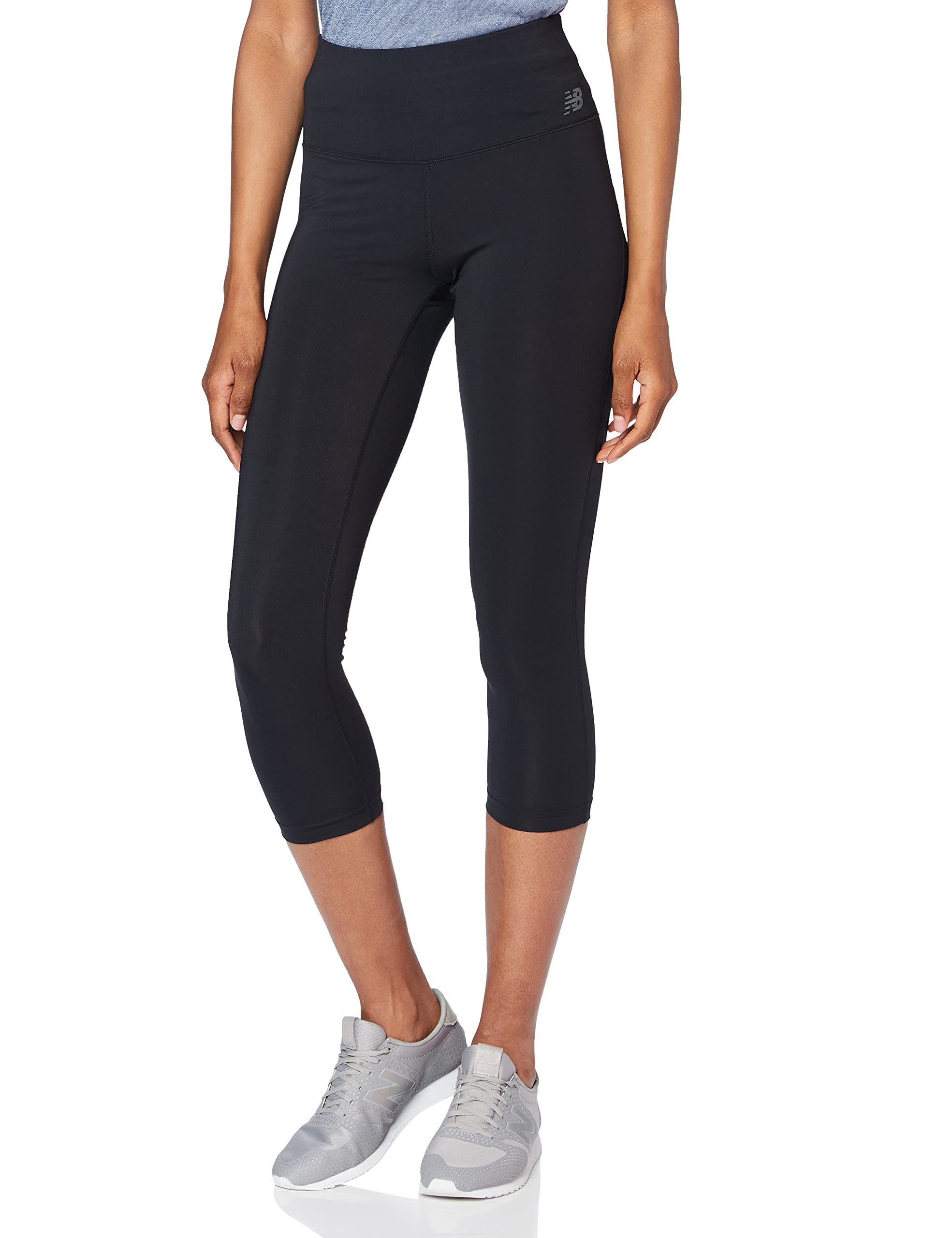 New Balance Sport High Waisted Capri Tights, Women, Black, XS