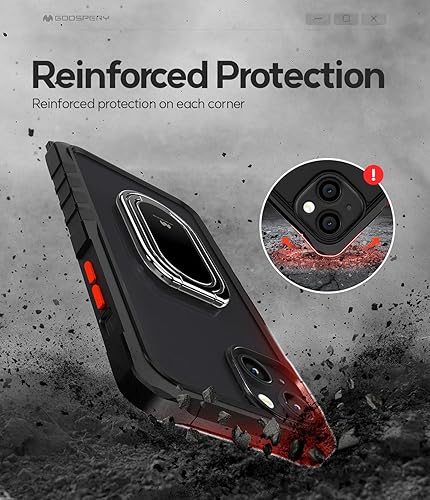 Miniatura 2 de GOOSPERY Z Bumper 360 Soporte de anillo cruzado resistente compatible con iPhone 15 Plus correa incluida estructura de doble capa TPU borde cubierta