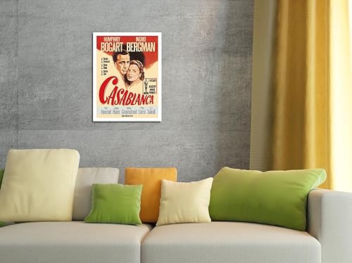 Miniatura 4 de Casablanca  Protagonizada por Humphrey Bogart Ingrid Bergman  Póster de película vintage c.1942  Impresión artística maestra (sin marco) 12 x 18