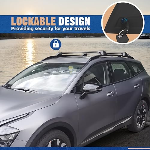 Miniatura 3 de Barra transversal con cerradura de 220 libras para KIA Sportage 2023 2024 2025 (solo para X-Line/X-Line Prestige/X-Pro/X-Pro Prestige) Accesorios