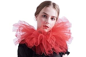 Victorian Retro Mesh Pink Tulle Collar Ruffle Neck Layered Clown Neck Collar