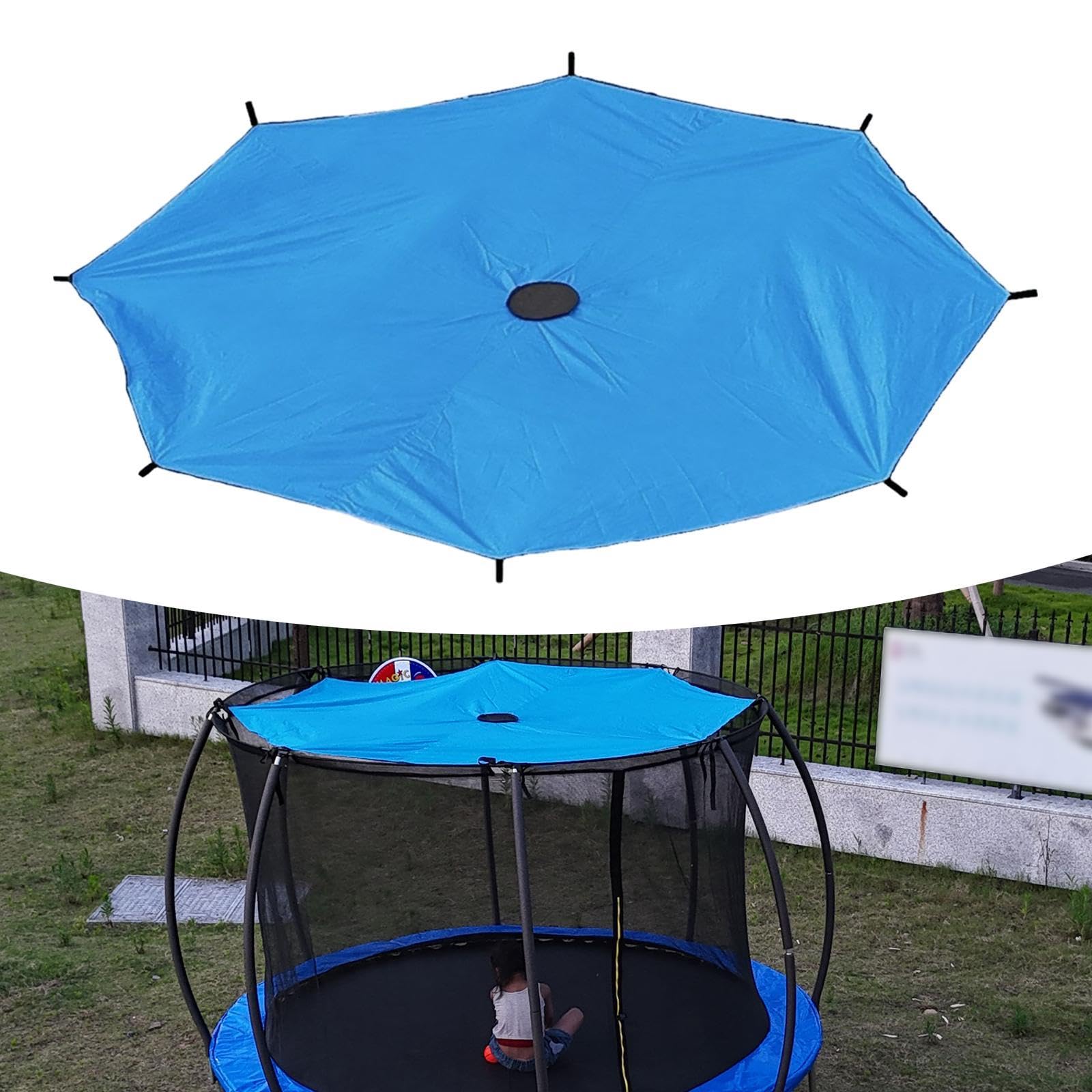 Trampoline Sunshade Cover Tearproof Playground Trampoline Awning for 8 Poles 10ft | Sporting Goods | Fitness Running & Yoga | Fitness Equipment & Gear | Trampolines-image-22