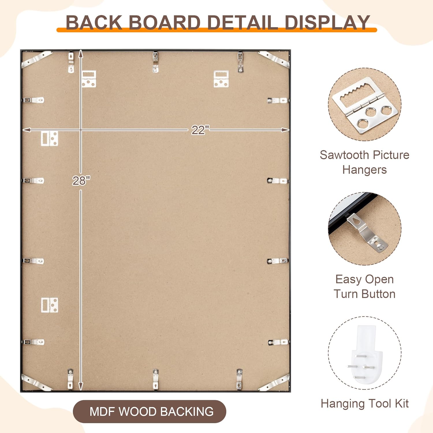 22x28 Poster Frame Black, 22x28 Frame with Mat for 18x24, Premium Aluminum 22 x 28 picture frame, HD Tempered Glass, Metal Photo Frame for Wall Display (Black, Pack of 1)