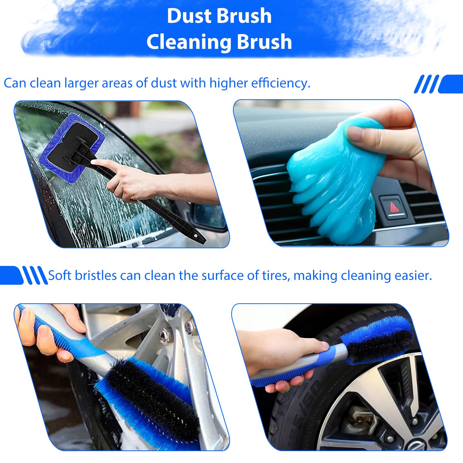 Kit de lavado de coche de 34 piezas, kit de limpieza de coche, juego de cepillos de taladro para detalles de automóviles, cera de coche, guante de lavado para coche, motocicleta, bicicleta, limpieza