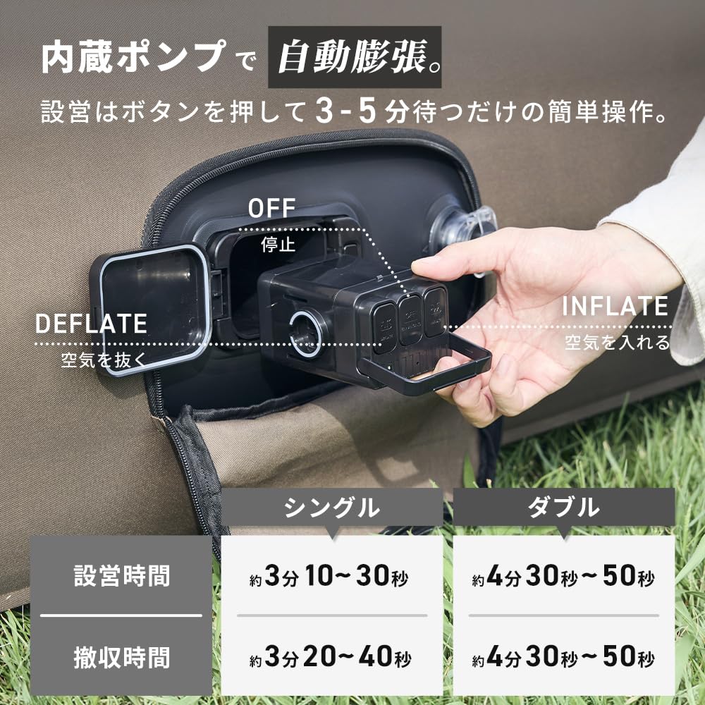 Amazon.co.jp: WAQ エアベッド エアーベッド ワック キャンプ