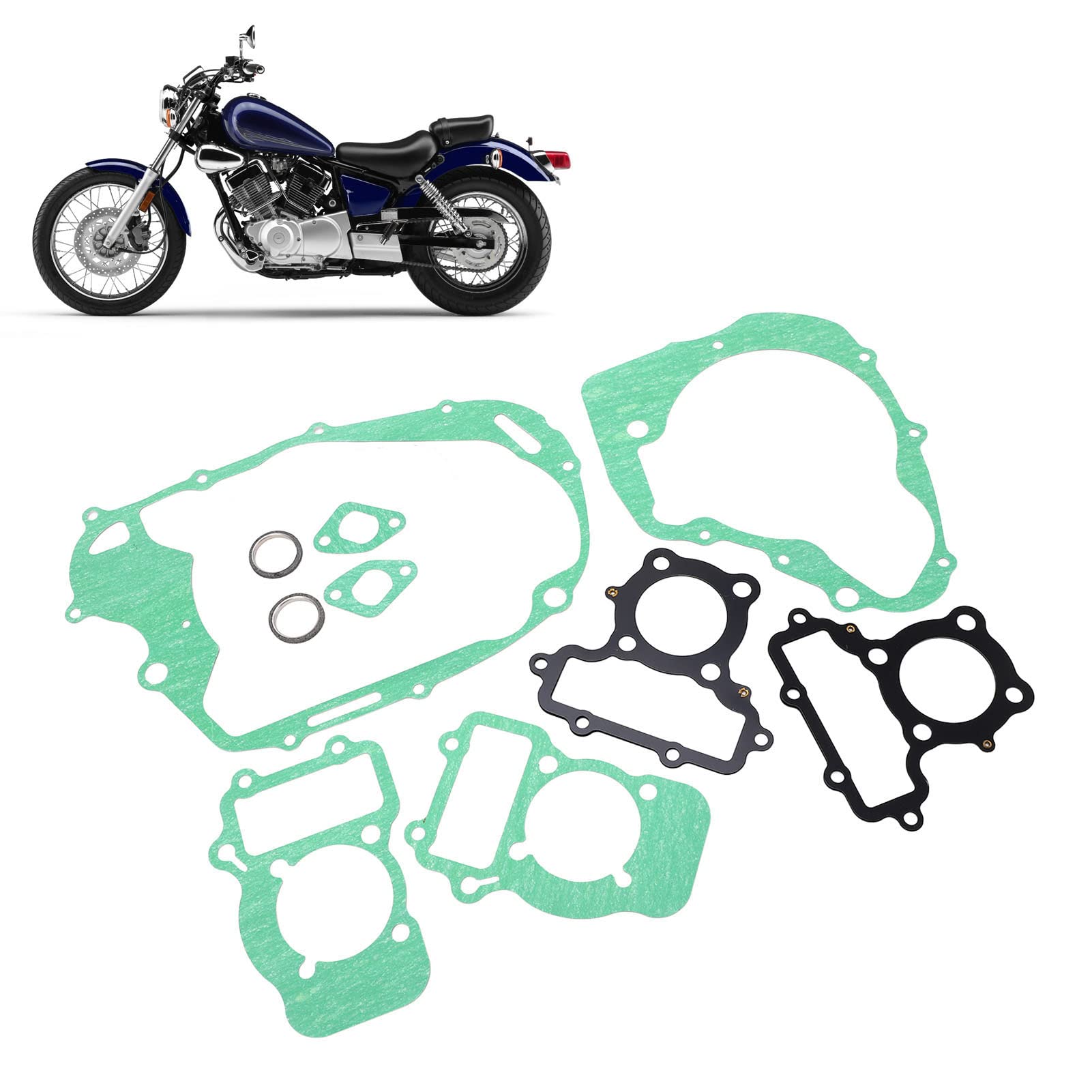 Joint de Culasse, 10 Pièces de Remplacement de Jeu de Joints de Moteur de Moto étanche pour Virago XV250 125