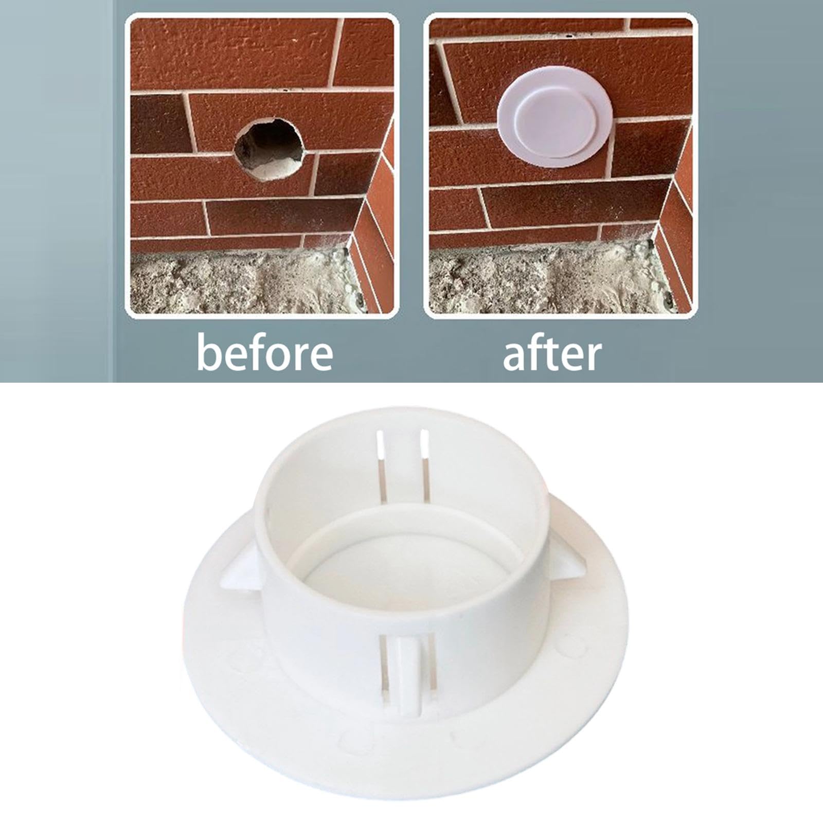 Qianly Plaque de Recouvrement Blanche pour Trous de Plafond, Panneau Décoratif pour Joints D'étanchéité de Climatiseur et de Encastré, pour Ch, Trous 70 à 79