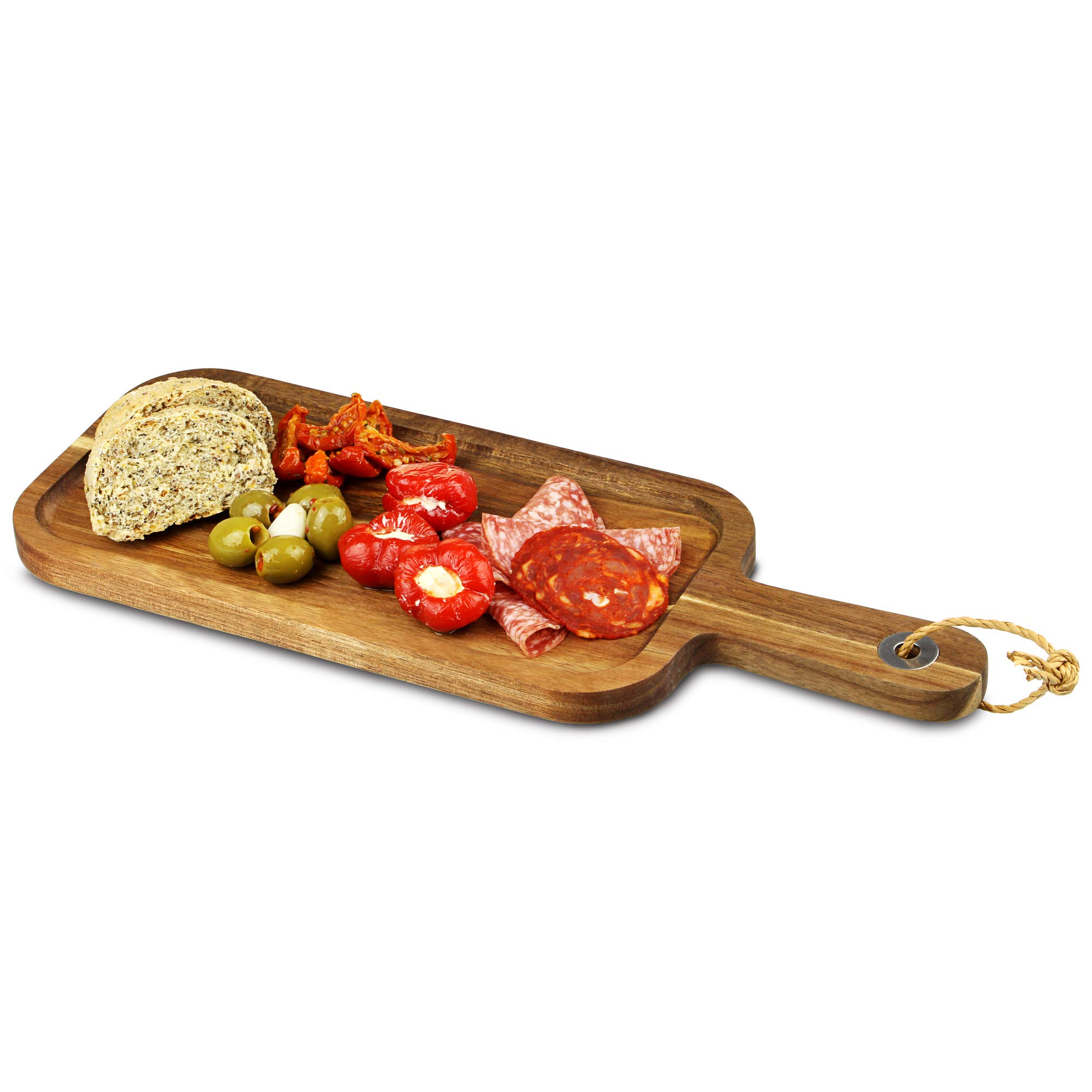 dine@drinkstuff DS42257 Acacia Wood Serving Board 15 x 41cm - Serving Platter, Food Board, Burger Board, Food Platter