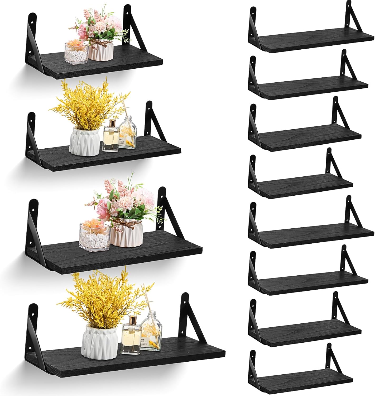 Suzile Rustic Wood Floating Shelves Bulk Wall 6.1in Width