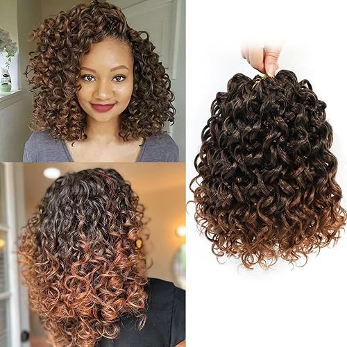 Miniatura 28 de Gogo Curl Cabello de Ganchillo Rizado 14 Pulgadas 7 Paquetes Cabello de Ganchillo Rizado para Mujeres Negras Cabello de Ganchillo de Ondas Profundas