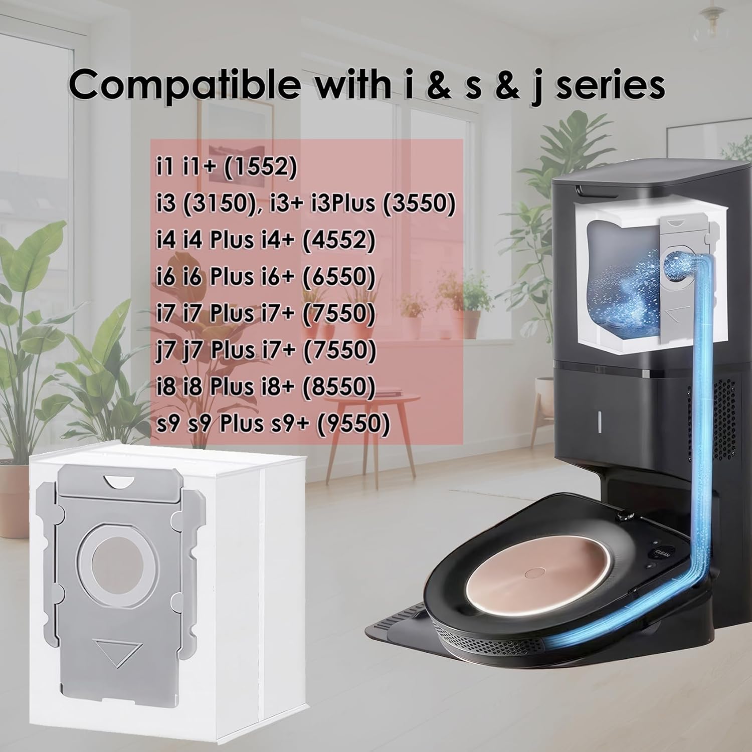 Intendvision 16 Packs Vacuum Bags for iRobot Roomba Clean Bags i, s, j Series, Replacement for i7, i7+, i8, i8+, i3, i3+, i4, i4+, i5, i5+ i6, i6+, j5, j5+, j6, j6+, j7, j7+, j8, j8+, s9, s9+, j9, j9+