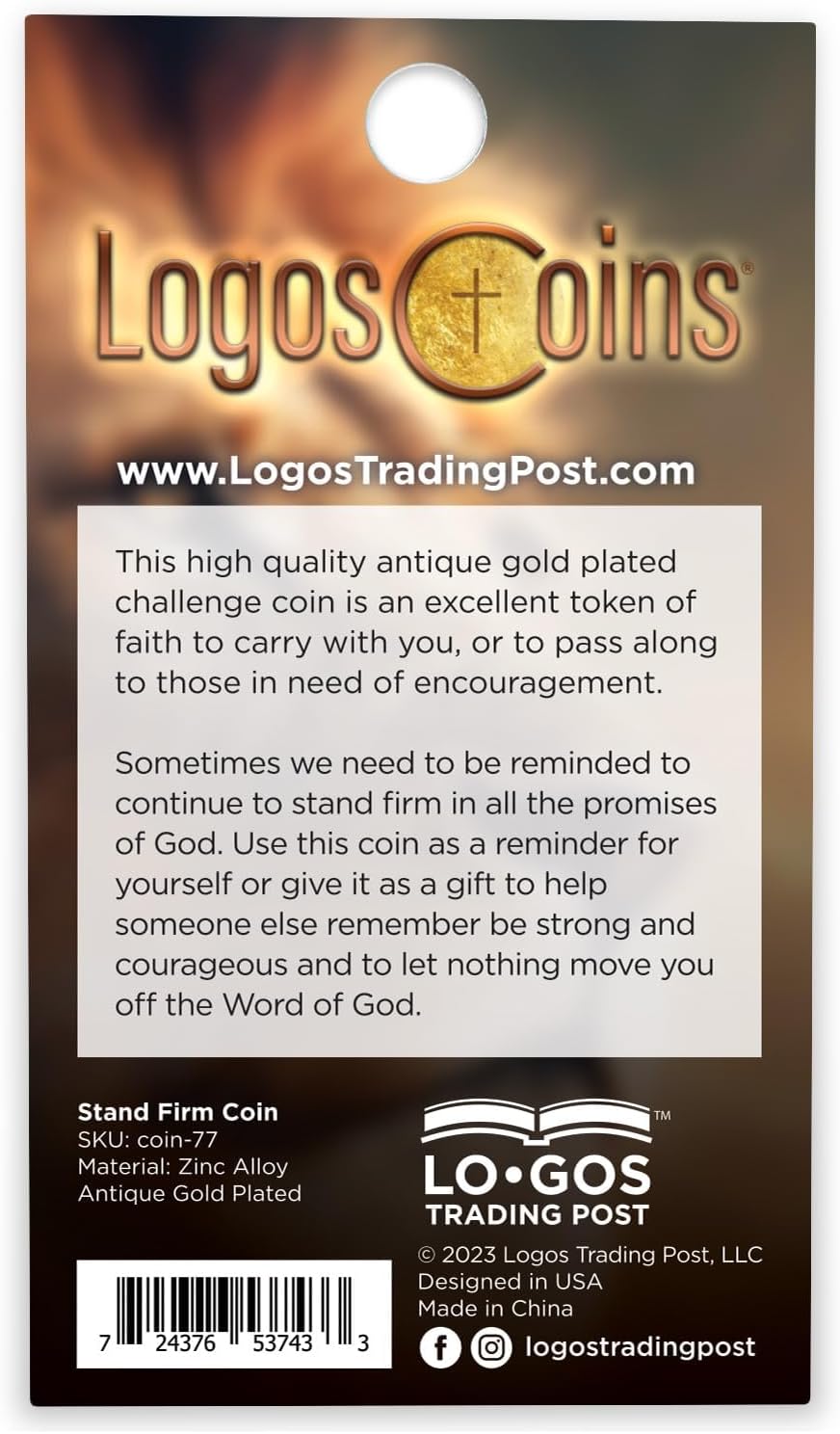 Christian Lion Shield, Pack of 10, Bulk Christian Challenge Coin - Strength, Faith and Courage - 2 Inch, Christian Gift for Men Or Women, Youth and All