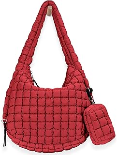 GASSDA Puffer Tote Bag for Women Large Quilted Puffy Lightweight Carryall Crossbody Tote Bag for Women Global Recycled Standard Global Recycled Standard Global Recycled Standard