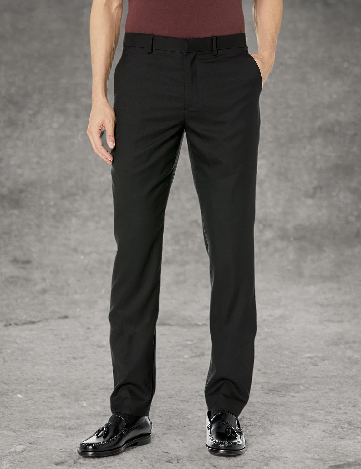 Isaac Mizrahi Men's Slim Fit Solid Textured Pant - Image 3